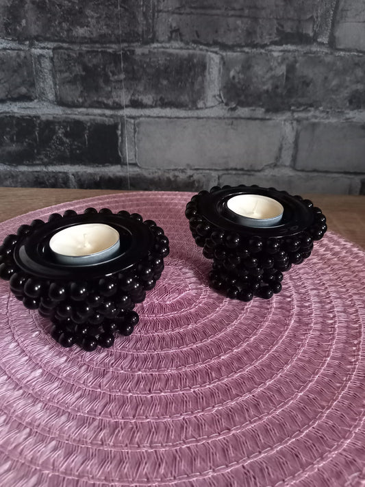 Perlen-Kerzenhalter 2er Set