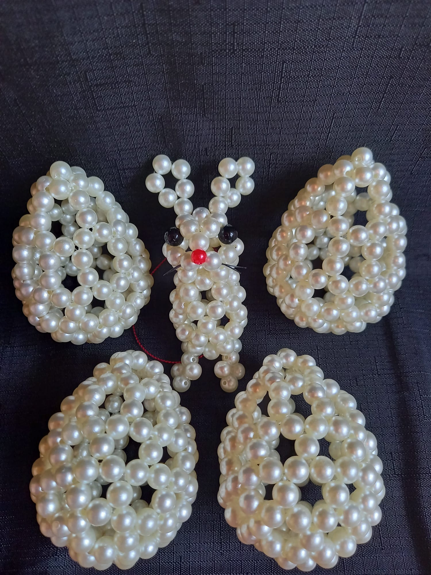 Perlen-Ostereier – handgefertigt (einzeln oder als Set)