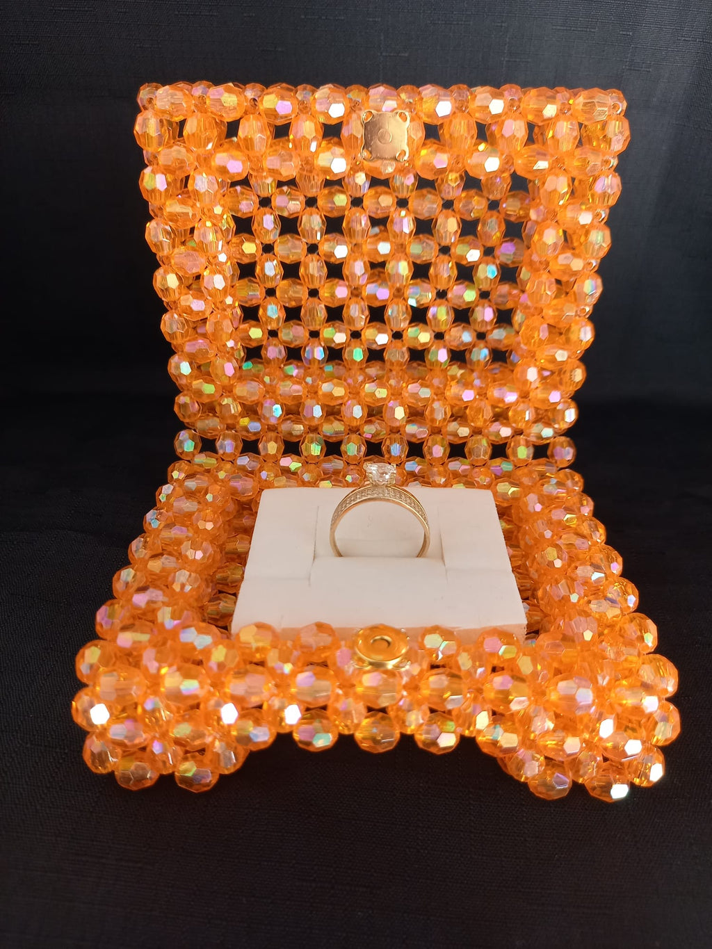 Perlen-Schmuckbox – flach (handgefertigt)