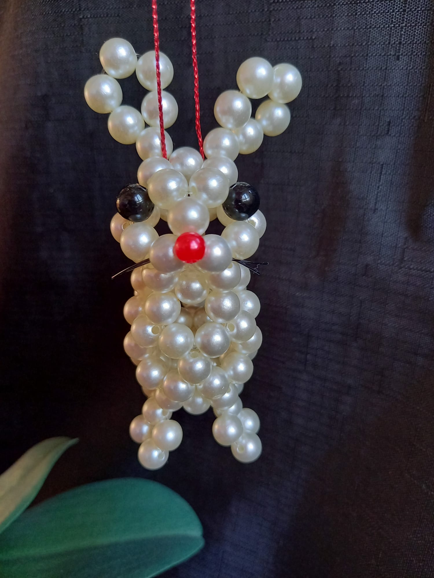 Perlen-Osterhase – handgefertigt (einzeln oder im Set)