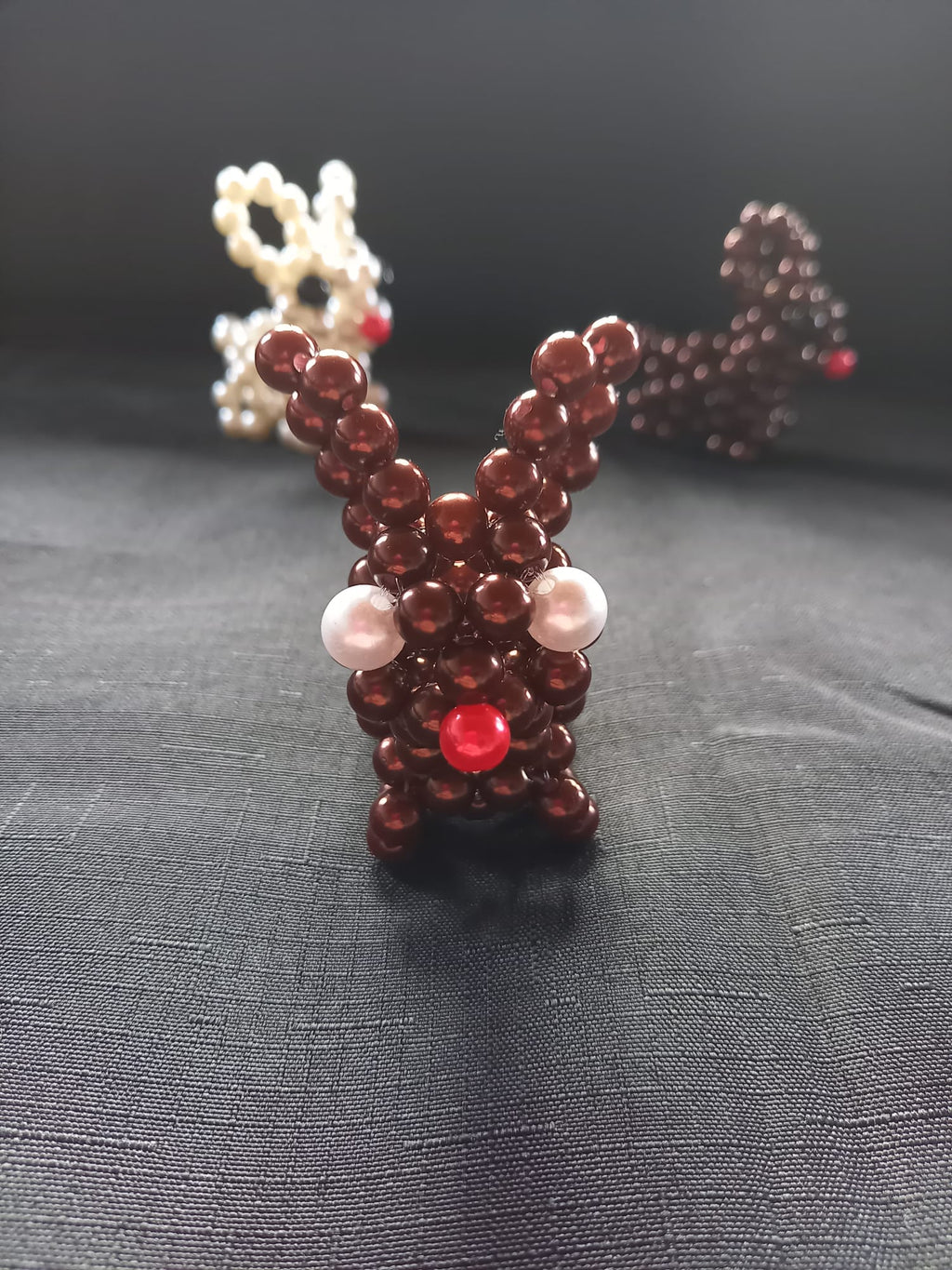 Perlen-Osterhase – handgefertigt (einzeln oder im Set)