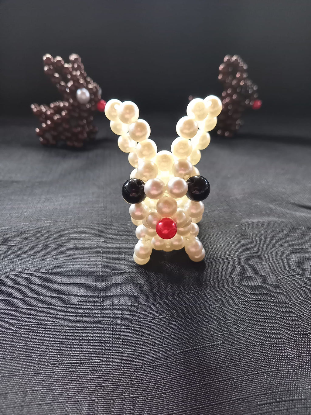 Perlen-Osterhase – handgefertigt (einzeln oder im Set)