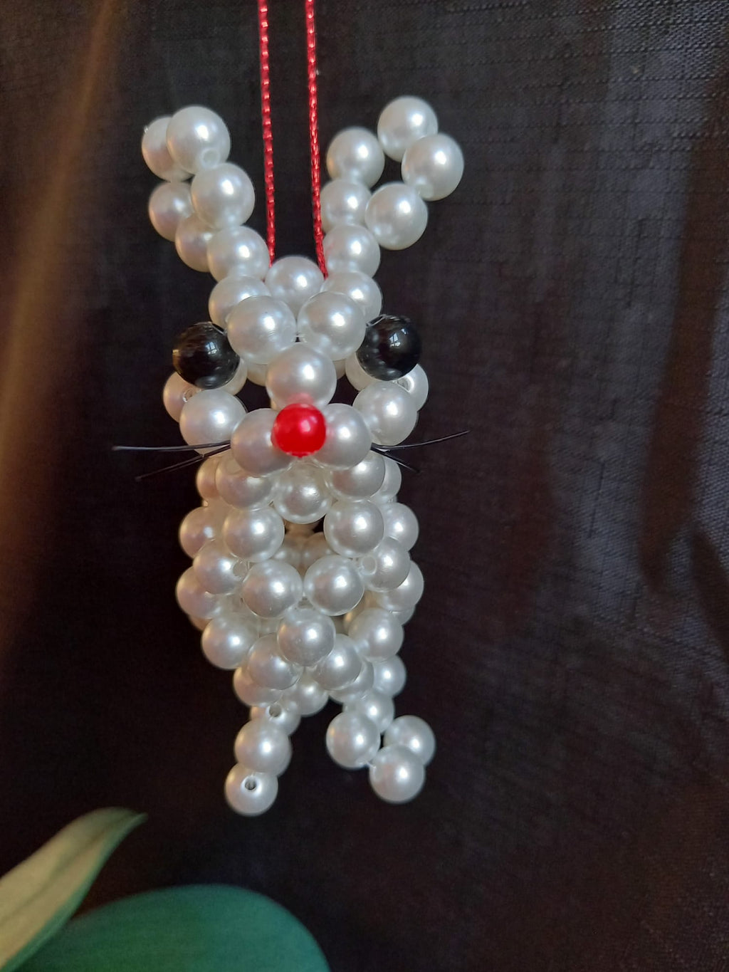 Perlen-Osterhase – handgefertigt (einzeln oder im Set)