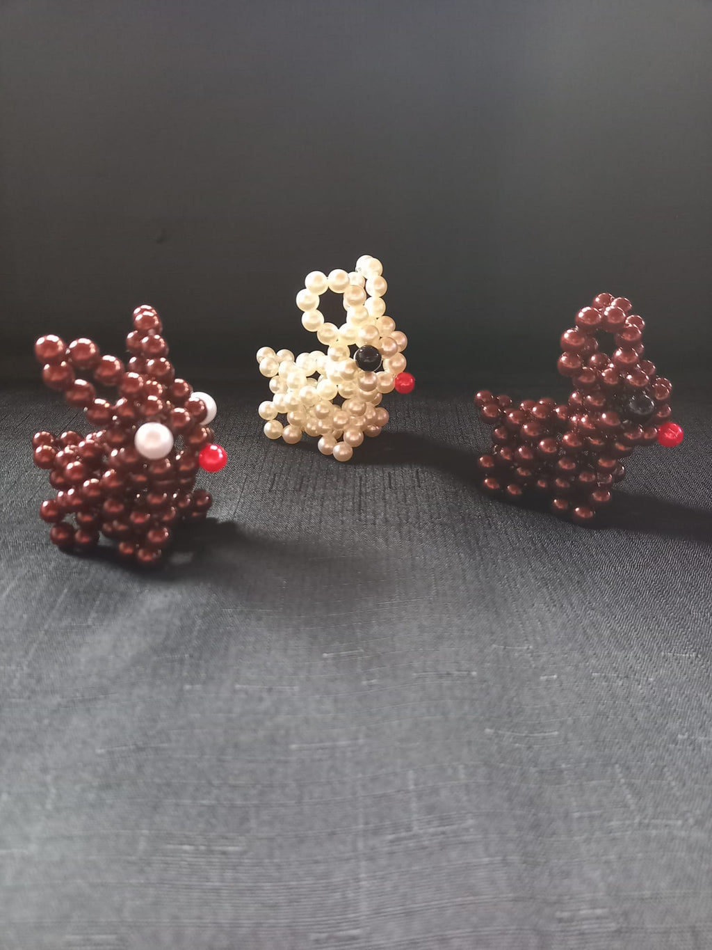 Perlen-Osterhase – handgefertigt (einzeln oder im Set)