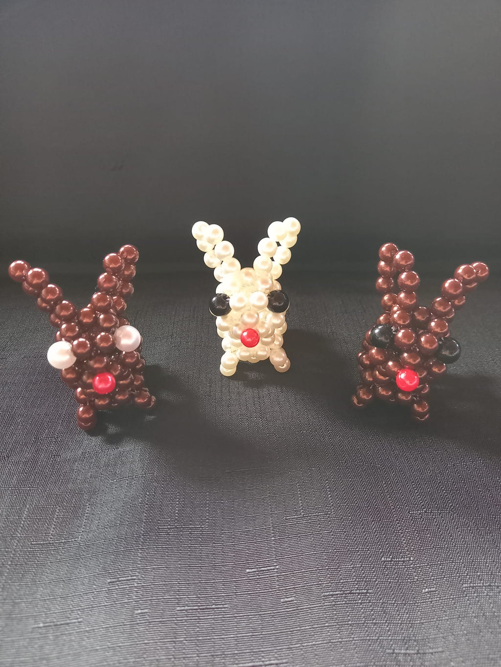 Perlen-Osterhase – handgefertigt (einzeln oder im Set)