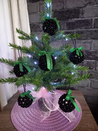 Weihnachtskugeln aus Perlen 6er Set