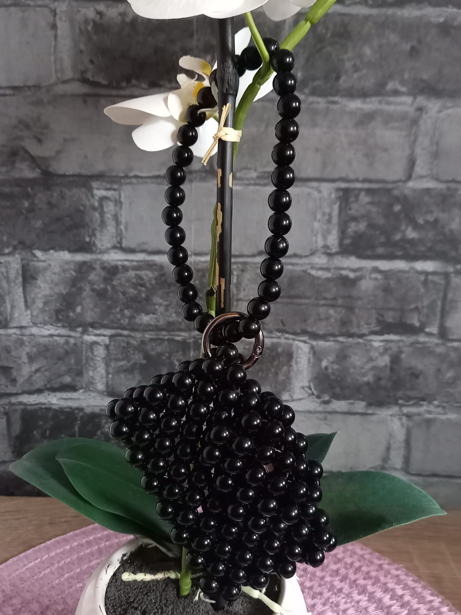 Perlen-Visitenkartentasche