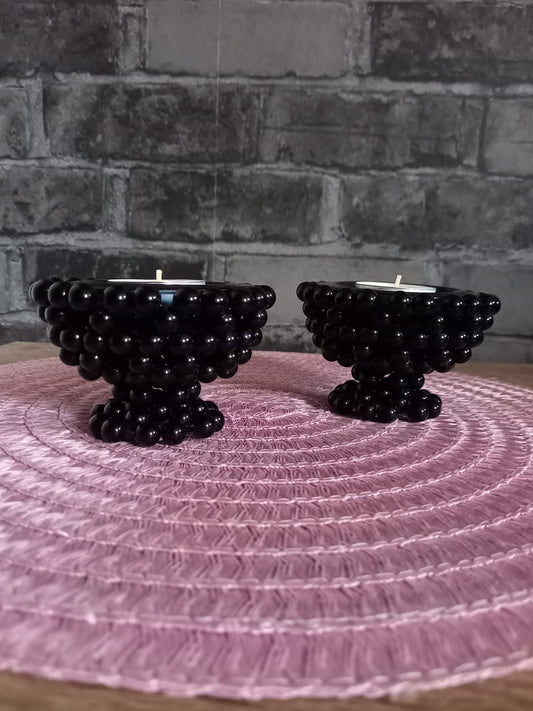 Perlen-Kerzenhalter 2er Set