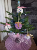 Weihnachtskugeln aus Perlen